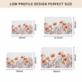thumbnail image 5 of Orange Spring Floral Door Mat Indoor Outdoor, Watercolor Summer Botanical Non Slip Welcome Mat with Rubber Backing, Absorbent Fabric Front Door Mats Entryway Rug for Home Patio Entrance 24"x36", 5 of 9