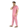 thumbnail image 3 of Inkmeso Solid Nightwear Set For Mens Tshirt And Pants Pajama Set Short Sleeve Pjs Loungewear Set, 3 of 8