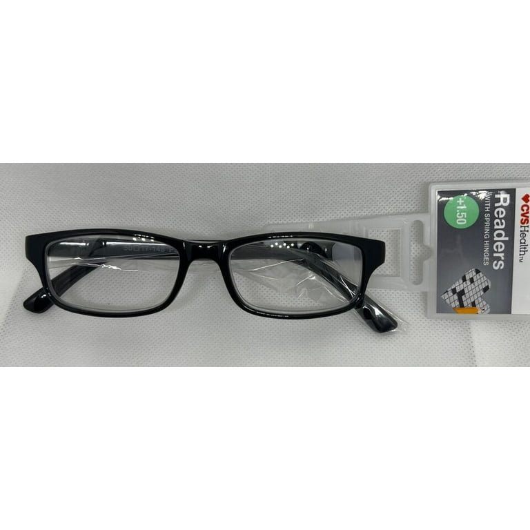 3 Cvs health unisex Reading glasses Carter 2.0 black 1.0 1.50 Magnification