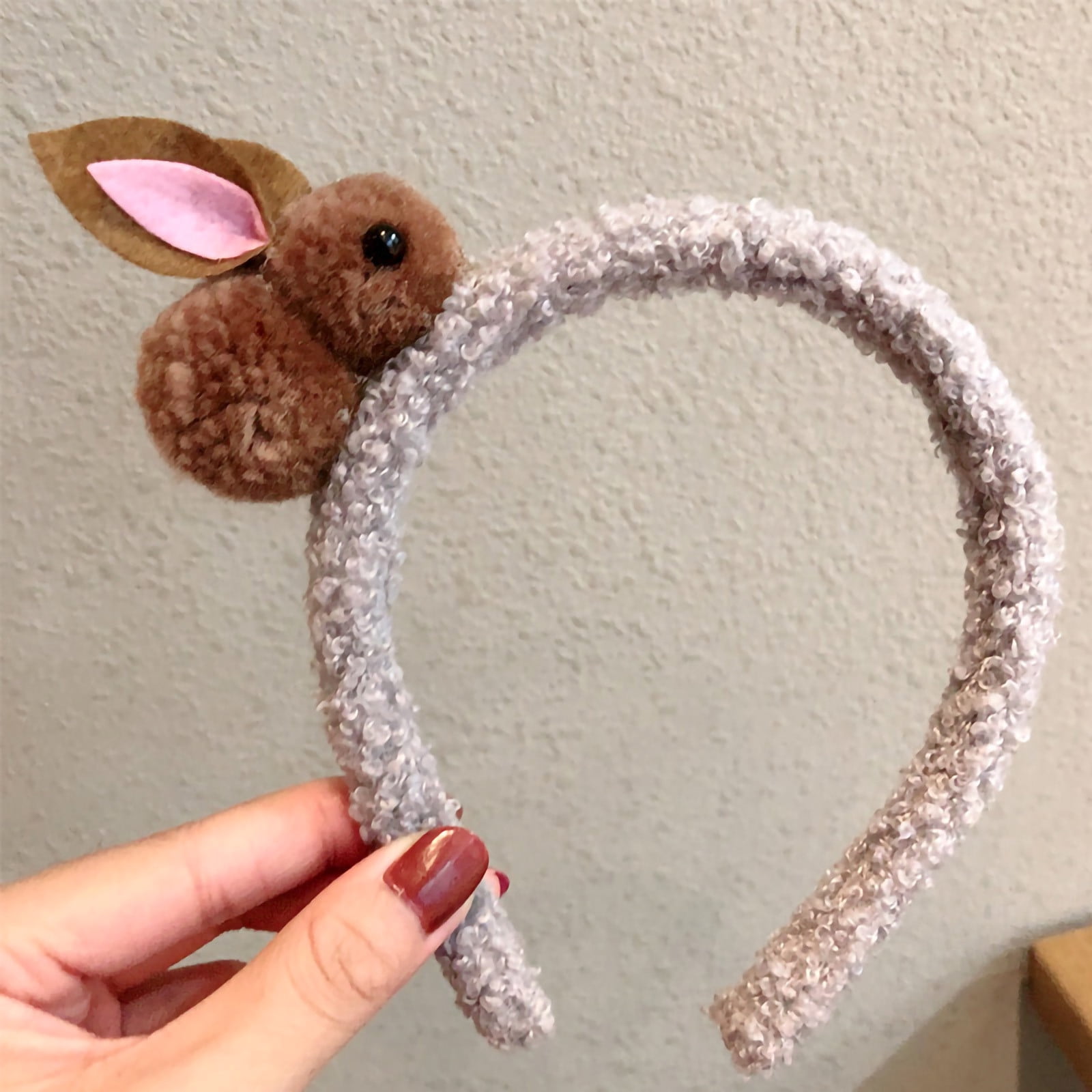 Xerdsx Cute Bunny Girl Hair Hoop Cute Girl Hair Hoop Children Furry Curly  Ponytail Hair Hoop - Walmart.com