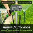 thumbnail image 6 of RainPoint Sprinkler Timer Dual Zones Automatic Irrigation System Controller, Easy Programming Hose Timer, 7-Day/12H Scheduling for Garden/Yard (Green, Brass Inlet), 6 of 8