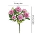 thumbnail image 3 of rosas artificiales rizadas | Ramo de novia de seda | Decoración del hogar, fotografía y decoración para fiestas | Blanco, rojo, rosa y vino, 3 of 6