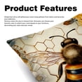 thumbnail image 2 of Honeybee with Unique Patterns Covers - Set of 2 Throw Pillows for Home Decor - Available in 16x16, 18x18, 20x20 Inches for Various Occasions, 2 of 6