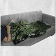 thumbnail image 5 of Rainforest Soft Flannel Fleece Throw Blanket, Tropical Rainforest Preservation Humidity Palm Tree Wild Environment Misty Nature, Cozy Plush for Indoor and Outdoor Use, 50" x 70", Green, by Ambesonne, 5 of 5