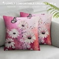 thumbnail image 3 of PHYHOO Girly Pink Daisy Throw Pillow Cover,Retro Hand Draw Graffiti Cushion Cover for Car Camper Office,Farmhouse Style Botanical Pillowcase Outdoor Pillow Cover Single Pack, 3 of 5