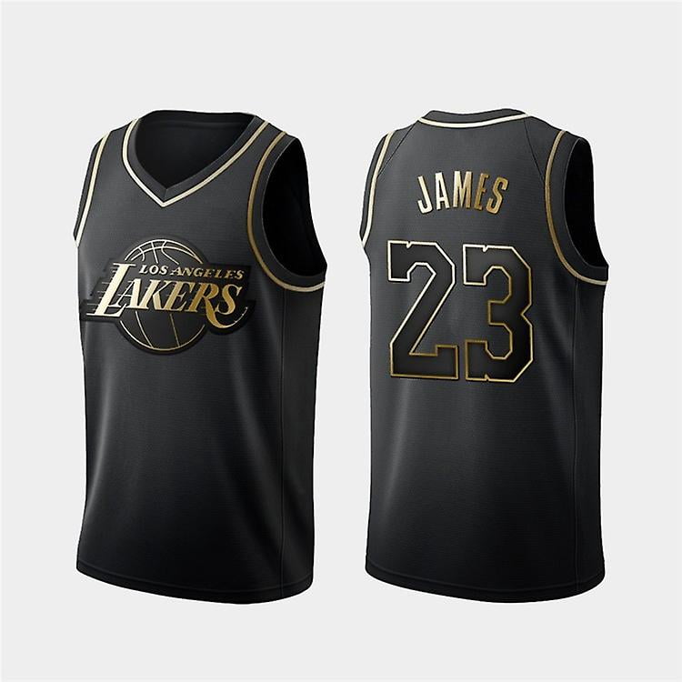 Maillot Los Angeles Lakers Lebron James No.23 Basketball Sport Maillot Or Noir Edition Collector T shirt Walmart