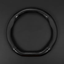 Car Breathable Steering Wheel Cover, Carbon Fiber Non-Slip Wear -Resistant Steering Wheel Protector, Four Seasons Universal, D -Shaped