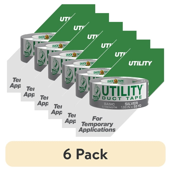 (6 pack) Utility Duck Tape Brand Duct Tape 1.88 in. x 55 yd., Silver