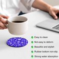 thumbnail image 3 of Christmas Snowflakes Coasters Set of 2, Absorbent Coasters for Drinks, Xmas Winter Watercolor Blue Coaster for Desk Coffee Table Protection, Home Decor House Warming Gifts 4", 3 of 8