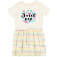 thumbnail image 3 of Inktastic Sweet Pea Hearts Girls Toddler Dress, 3 of 5