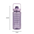 thumbnail image 2 of Botella de agua Joywin de 2 litros con pajita para niñas con escala de tiempo, 2 of 6