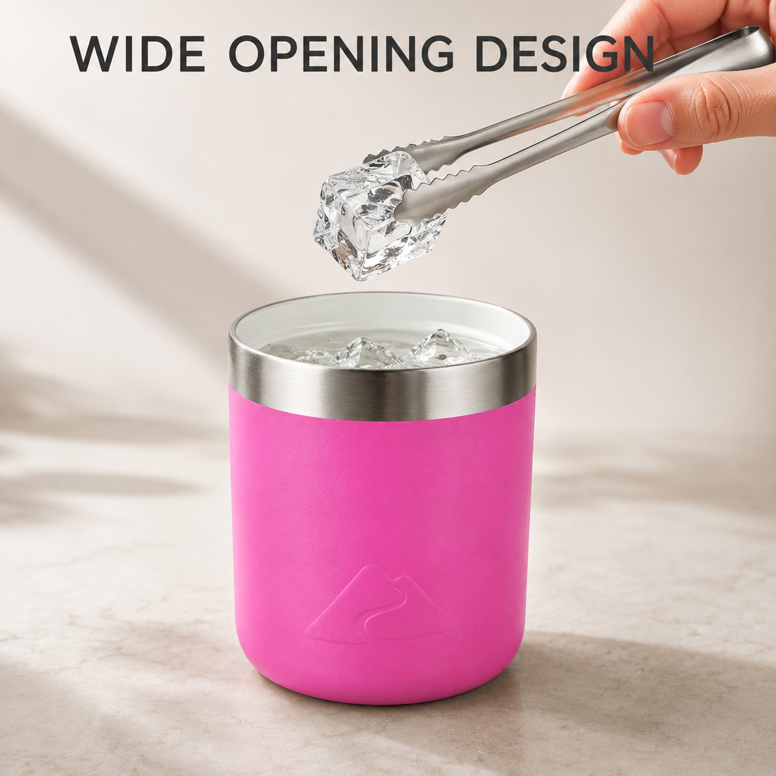 Vaso bajo de acero inoxidable con revestimiento cerámico de 10 oz con tapa deslizante de Tritán transparente magnética, rosa 6