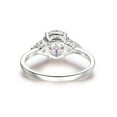 thumbnail image 3 of Cora Jewellery 1.35CT Muse Setting Oval Moissanite Solitaire Engagement Ring For Women, 18K White Gold, 3 of 6