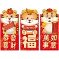 thumbnail image 1 of 3 sobres rojos del zodíaco chino, sobres rojos de Año Nuevo, estampado de animales de tigre de dibujos animados, bolsillos para dinero de la suerte, bolsa de regalo en efectivo para Festival, 1 of 4