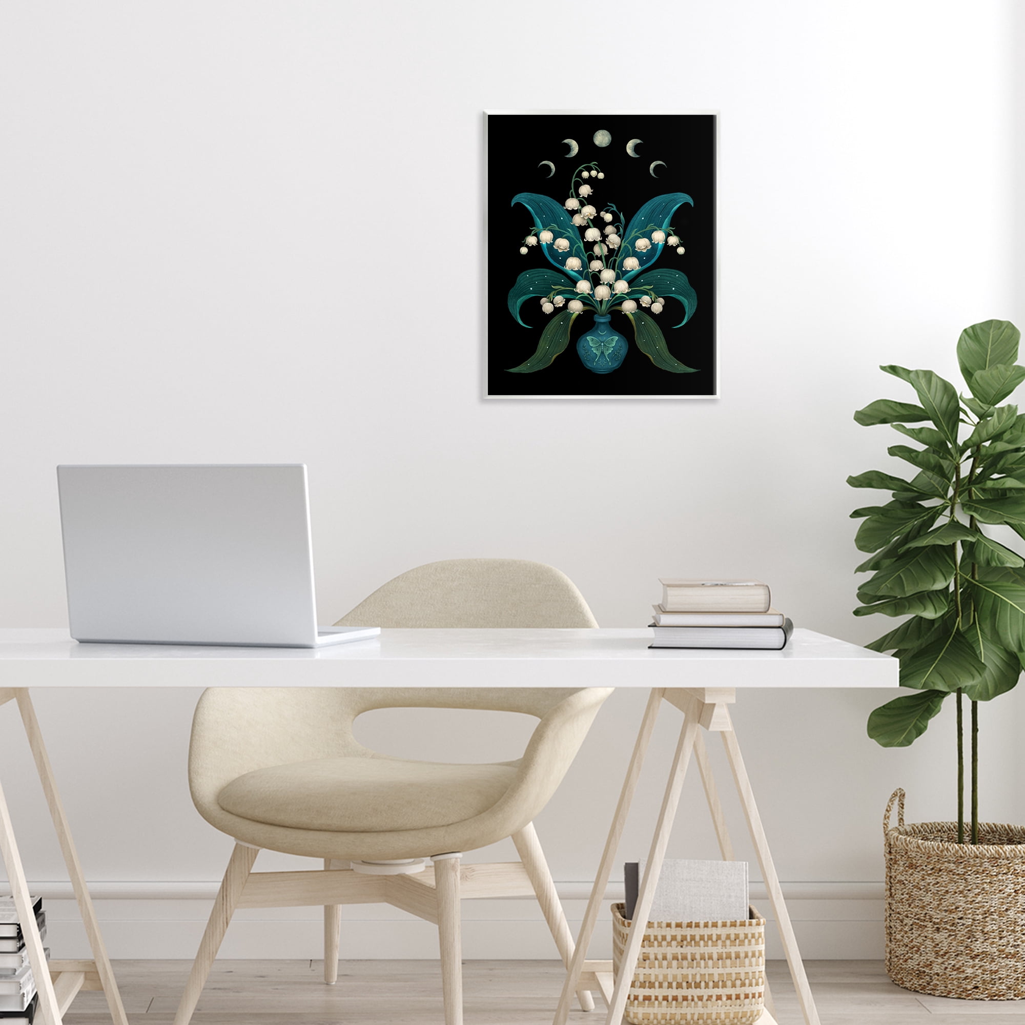 Stupell Industries Lunar Lily Of Valley Wall Plaque Art, design by Episodic Drawings