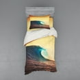 thumbnail image 1 of Ambesonne Ocean Bedding Set 3 Pcs, Sunset in Warm Colors, Twin XL, Turquoise Yellow Brown, 1 of 3