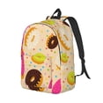 thumbnail image 2 of Balery Donuts Vintage Canvas Backpack for Men and Women - Large Capacity, Durable Travel Laptop Bag for School, Work, Hiking, and Outdoor Activities, 2 of 7