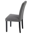 thumbnail image 6 of VECELO Dining Chairs Set of 4, Mid-Century Upholstered Fabric Dining Chairs for Home Kitchen, Dark Gray, 6 of 9