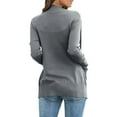 thumbnail image 3 of Outfmvch coat for women Women's Cardigans With Pockets Casual Lightweight Open Front Cardigan Sweaters Women's Coat Gray L, 3 of 6