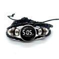 thumbnail image 5 of Pulseras de cuero con gemas de cristal, brazaletes trenzados multicapa, diseño creativo de dibujos animados, monos articos, regalos de joyería hechos a mano, 5 of 5