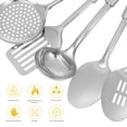 thumbnail image 5 of 1 Set 5 Pcs Stainless Steel Kitchen Wares Heat-resistant Tablewares (Silver), 5 of 5