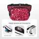 thumbnail image 5 of Fotbe Pink Glitter Cangurera Cuadrada con Estampado de Doble Capa, Bolsa de Cintura Ajustable Mini para Hombres y Mujeres, 5 of 9