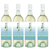 Seaglass Alcohol-Removed Sauvignon Blanc – Crisp, Clean & Refreshing Non-Alcoholic White Wine with Lemongrass, Melon & Citrus Aromas – 750ml Bottles - 4 Pack