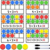 Giant Magnetic Ten-Frame Set - Math Manipulatives for Elementary 55 Magnetic Math Counters for Kids Mathematics & Counting Toys