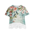thumbnail image 3 of Sakmal Kids Clothes Lace Crew Neck Floral Short Sleeve 1-8y Outfits For Girls And Boys, 3 of 4