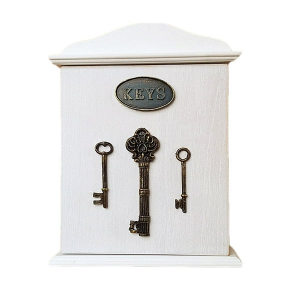 Elodie Key Cabinet Wooden Key Box Entryway Organizer Solid Decorative Vintage Farmhouse A