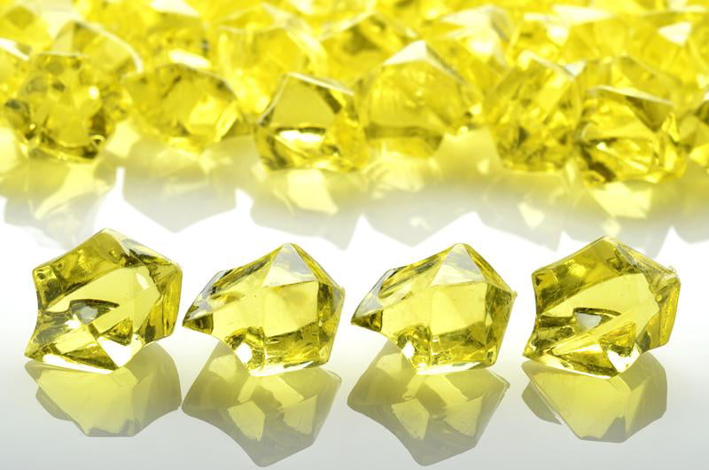 3/4 lb Gold Diamond Gemstones Acrylic Crystal Wedding Table Confetti 