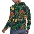 thumbnail image 6 of Fotbe Men's Hoodie with Tropical Tribe Mask Pattern - Kangaroo Pocket Pullover Hooded Sweatshirt, Perfect for Daily Wear, Travel, and Home-, 6 of 7