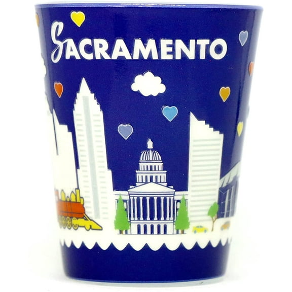 Sacramento California Midnight Scene Shot Glass