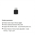 thumbnail image 3 of USB C Mouse Jiggler Undetectable Automatic Type C Mouse Mover 3 Jiggle Modes Driver-Free for Keeps Computer Awake Black, 3 of 7