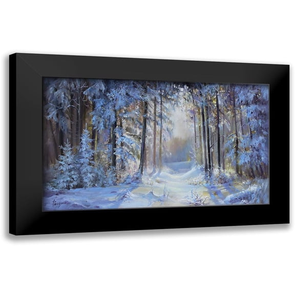 Rogozina, Svetlana 14x10 Black Modern Framed Museum Art Print Titled - Winter Forrest