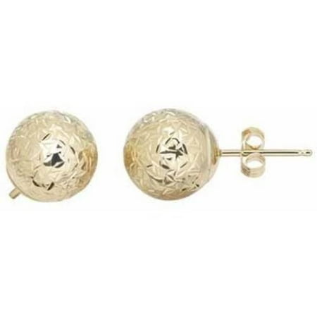 Simply Gold 10kt Yellow Gold 8mm Ball Stud Earrings