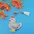 thumbnail image 4 of BQBQERT 2Pcs Sparkling Rhinestones Chicken Keyring Holder Rhinestones Bag Charm for Women Chain Handbag Backpacks Charm, 4 of 6