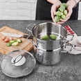 thumbnail image 6 of Korkmaz Perla 3 Piece 3.5 Liter Stainless Steel Casserole Steamer with Lid in Silver, 6 of 6