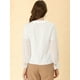 thumbnail image 5 of Allegra K Blusa Elegante De Gasa Con Cuello En V Y Mangas Largas Transparentes Para Mujer Beige XS Unique Bargains Blusa, 5 of 6