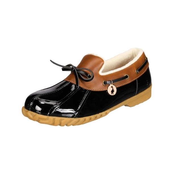 duck boot ballet flats