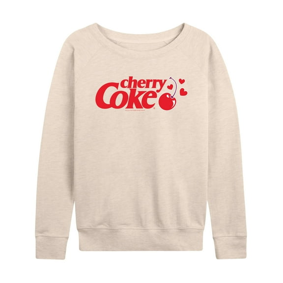 Coca-Cola - Cherry Coke Heart Cherry - Women's French Terry Long Sleeve Shirt