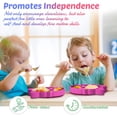 thumbnail image 4 of 2 Pieces Portable Silicone Suction Plates for Babies Toddlers Non Slip Suction Plates Divided Plate Baby Toddler Plate Reliable Unicorn Plate, Purple, 4 of 7