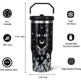 thumbnail image 6 of 30oz Goth Gothic Tumbler with Handle and Straw, Stainless Steel Vacuum Insulated Flip Straw 30 oz Butterfly Tumbler, Spill Proof Moon Travel Mug, Witch Decor Gifts for Women, 6 of 6