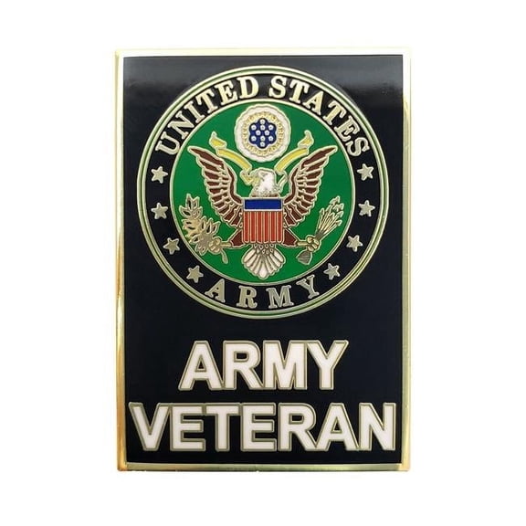 Hot Leathers  1.5 x 1.5 in. US Army Veteran Pin - Gold
