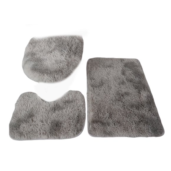 Naiovety Juego de 3 alfombrillas de baño e inodoro lavables a máquina para una fácil limpieza, buena elección para satisfacer las Juegos de accesorios de baño gary U40*5+45*50+ 50*80