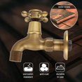 thumbnail image 3 of G1/2 Wall Mounted Vintage Solid Brass Faucet Water Tap For Kitchen Sink Mop Pool(short), 3 of 5