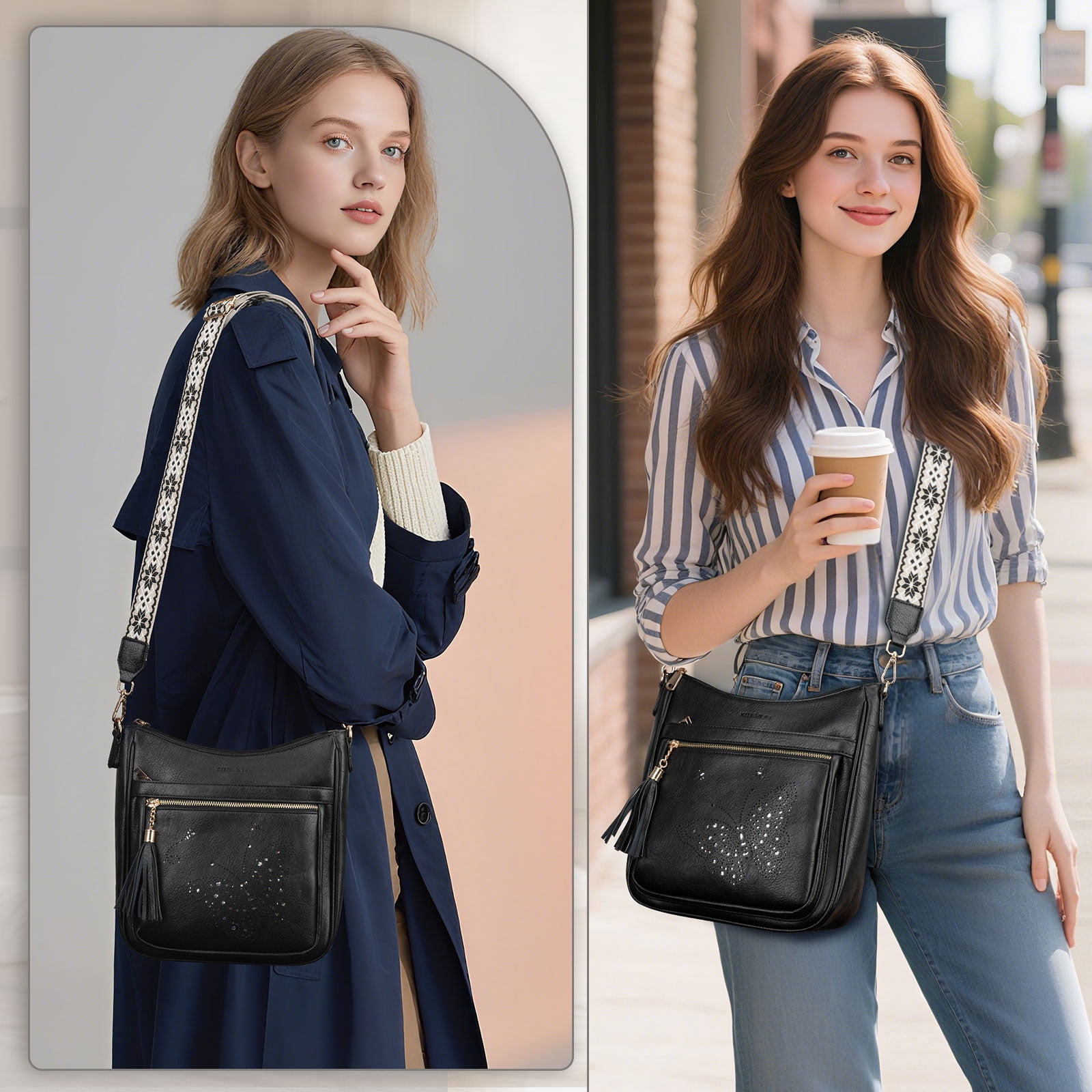 APHISON Ladies Crossbody Bags Lightweight Shoulder Bags, Crossbody Purse With Adjustable Strap For Daily Life