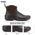 thumbnail image 4 of Men's Waterproof Ankle Rain Boots, Slip-Resistant Rubber Garden Shoes, Rubber Neoprene Finish Mud Boots, Brown, Size 11, 4 of 8