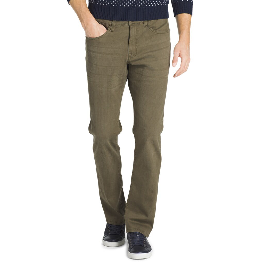 IZOD - Men's IZOD Relaxed-Fit Stretch Performance Jeans Smoky Olive ...