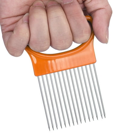

Adzgya Clearance Cooking Utensils Tomato Onion Vegetables Slicer Cutting Aid Holder Guide Slicing Cutter Safe Fork